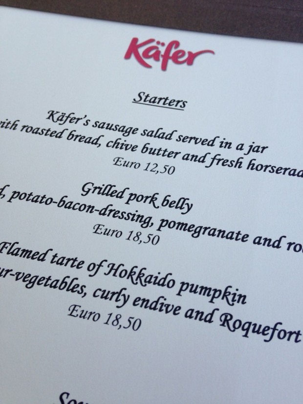 Reichstag kafer menu