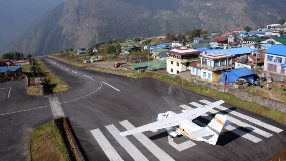 aeroporto de Lukla no Nepal